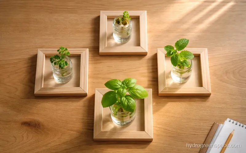 Diagram showing four window directions with sun angle and plant silhouettes, indicating suitability for hydroponics in each orientation