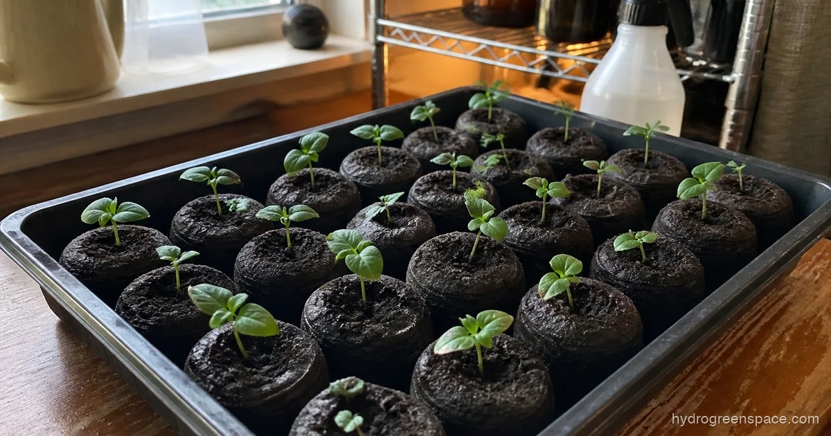 Seed Starting in Peat Pellets for Hydroponics